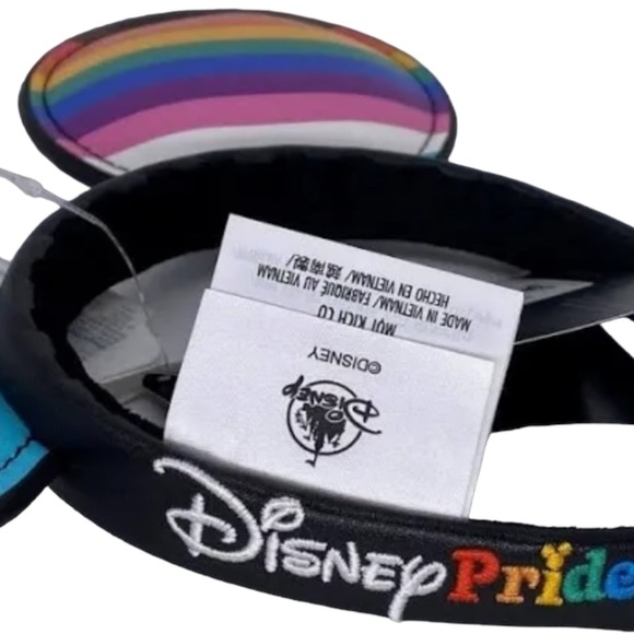 Disney 2023 PRIDE Flag Padded Faux Leather Ears UNISEX - Picture 3 of 4